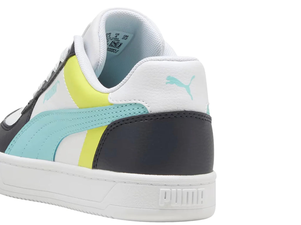 Tenis PUMA Caven 20 Block Blanco y Azul para Niño