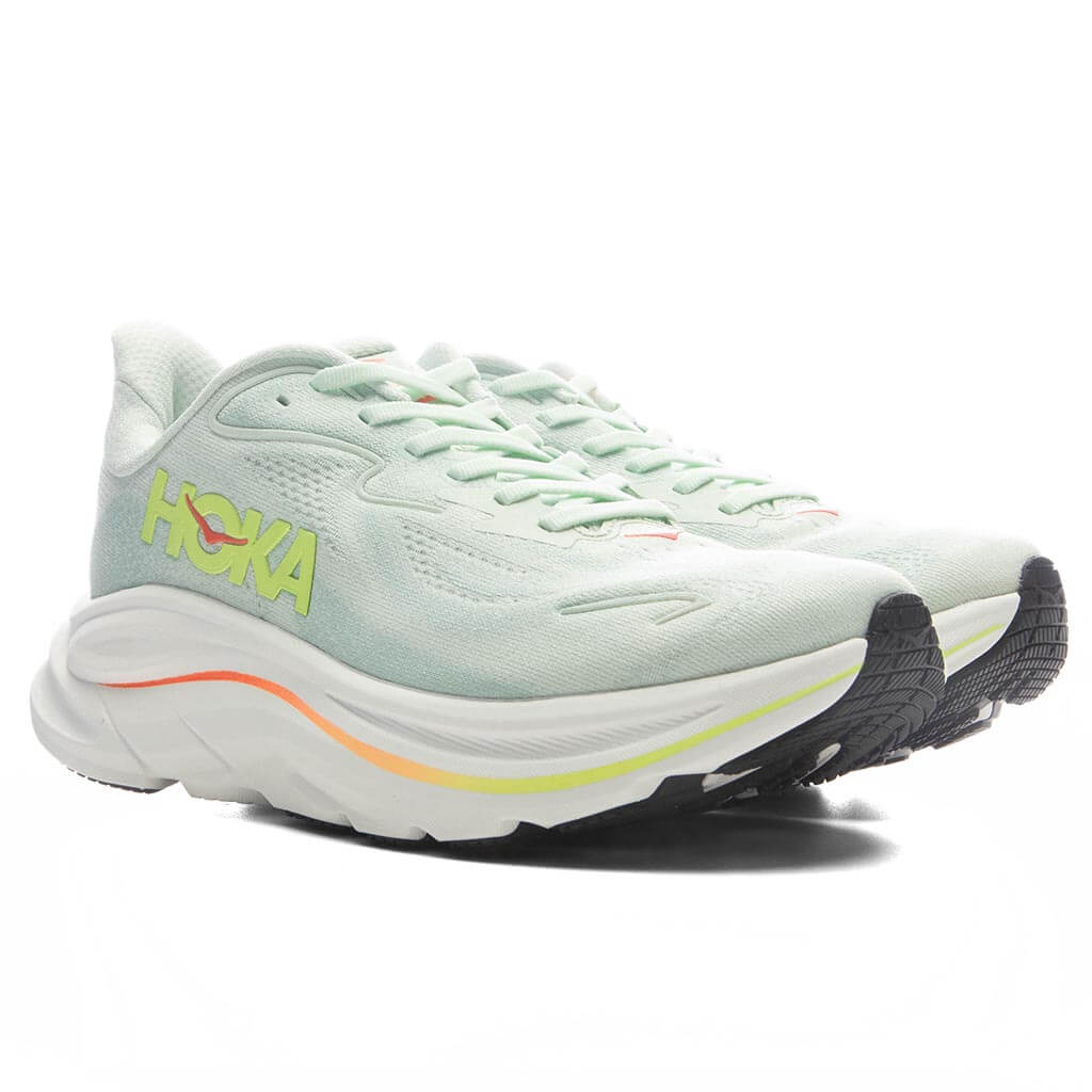 Womens Clifton 10 Sea Glass Neon Flame