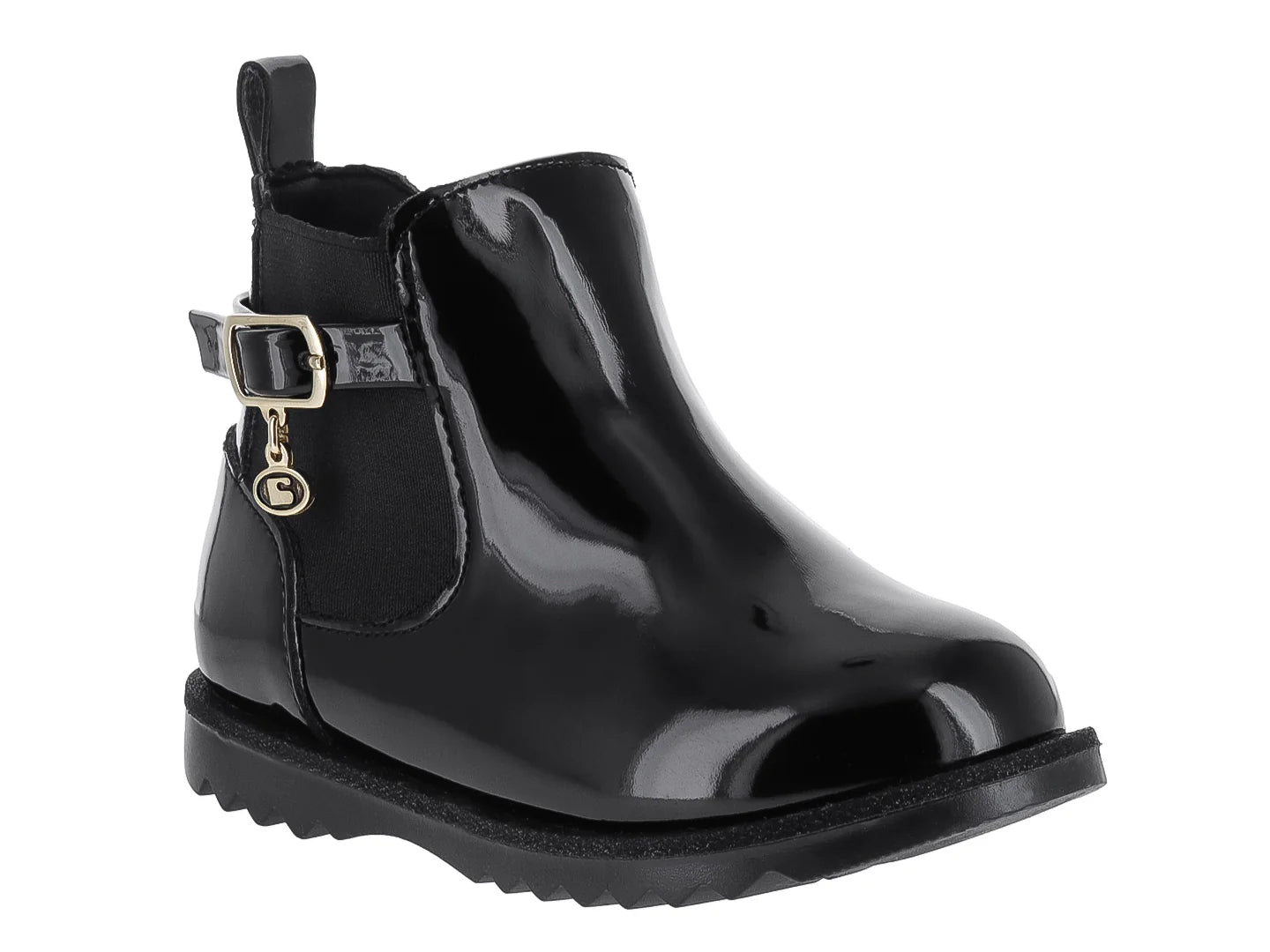 Botas Coqueta de Charol Negro para Niña