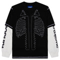 Vanson Bones Waffle T Shirt Black