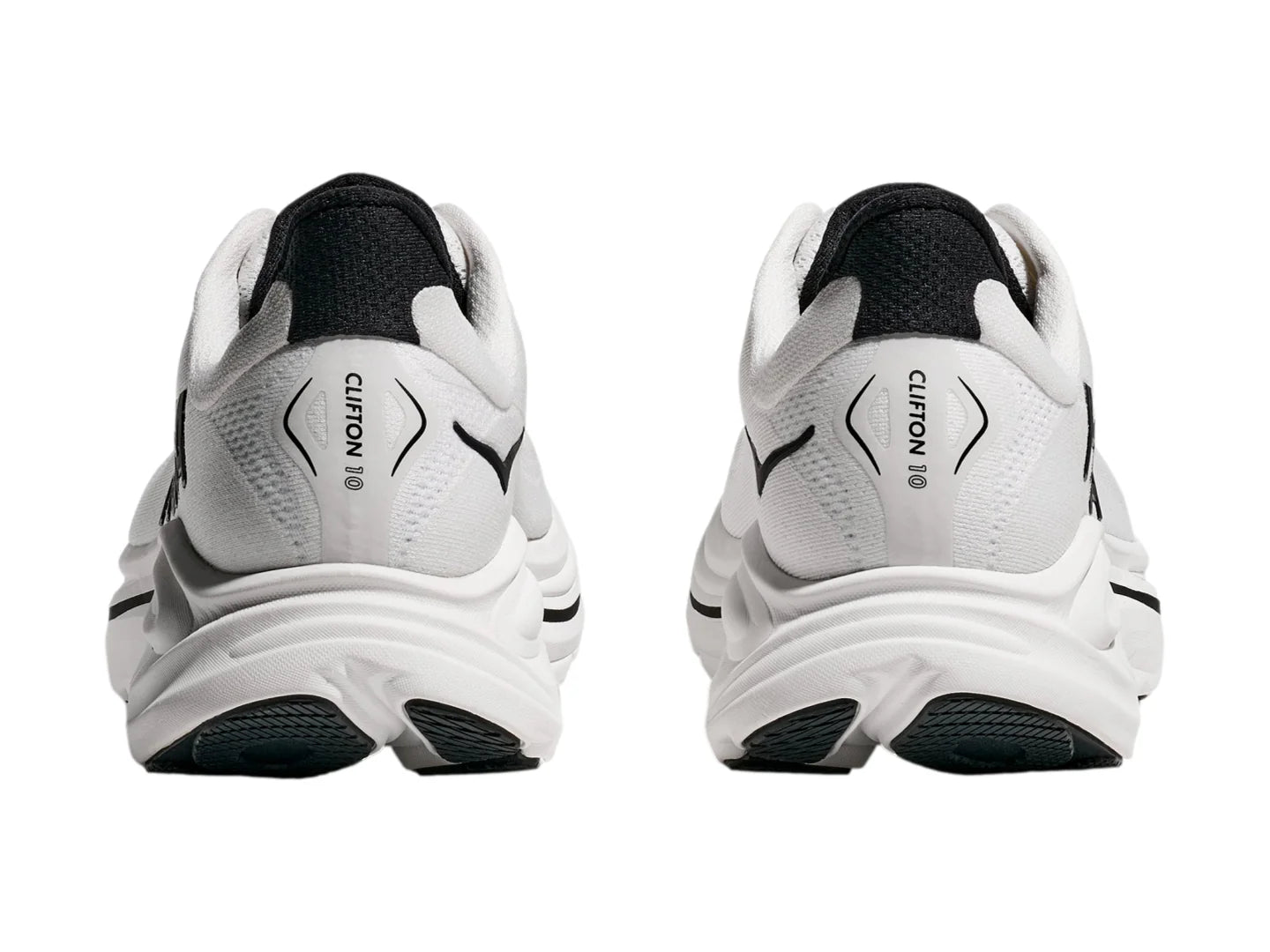 Tenis HOKA Clifton 10 Blanco y Negro para Hombre