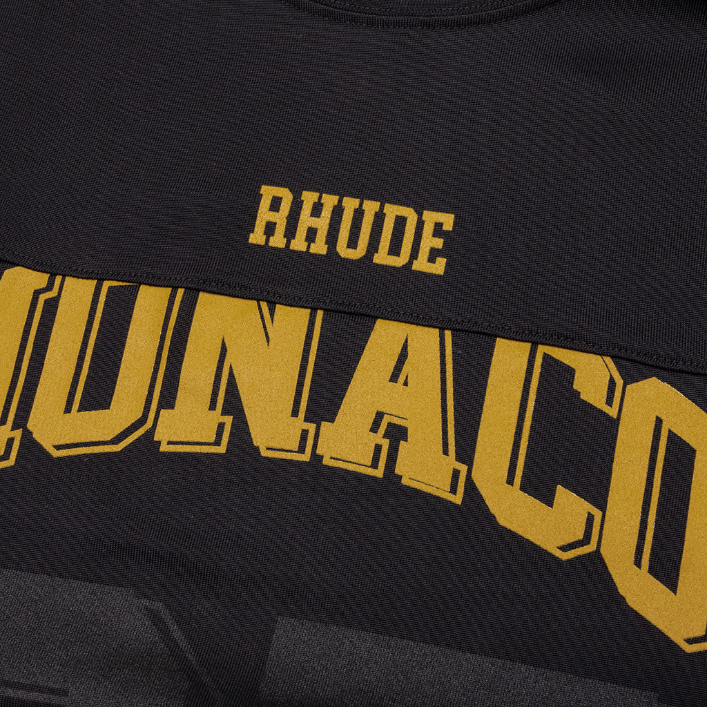 Monaco Football Jersey Vintage Black Yellow