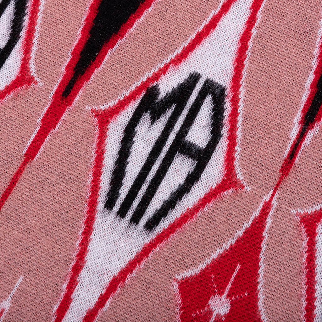 Argyle Jacquard S S Polo Red
