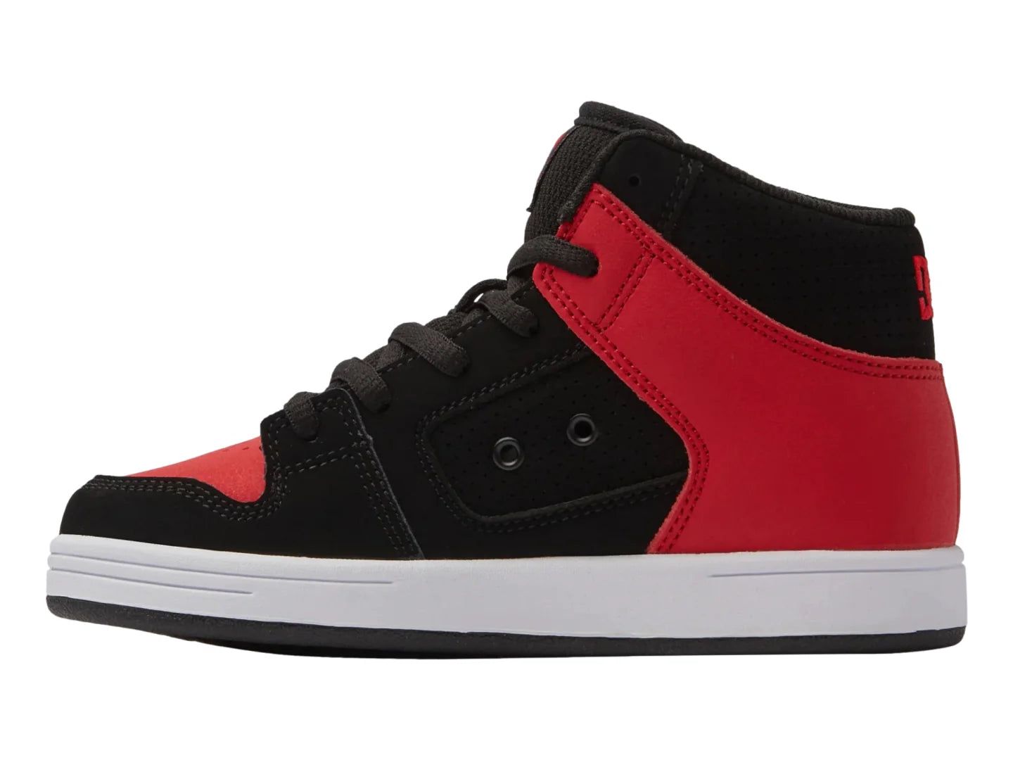 Tenis DC Shoes Manteca 4 Hi Negro y Rojo para Niño