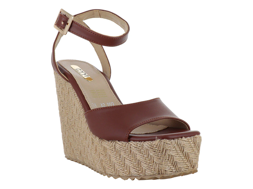 Sandalias Plataforma OYYI Color Café para Mujer