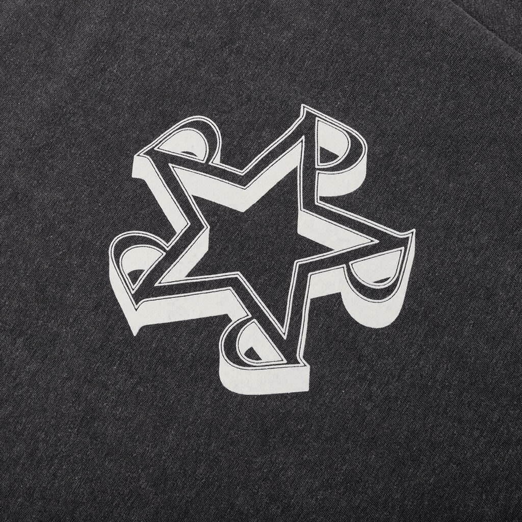 Initial Star T Shirt Vintage Grey