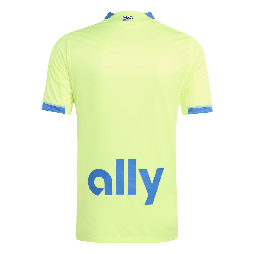 adidas Mens Charlotte FC Third Authentic Soccer Jersey 25 26 Yellow