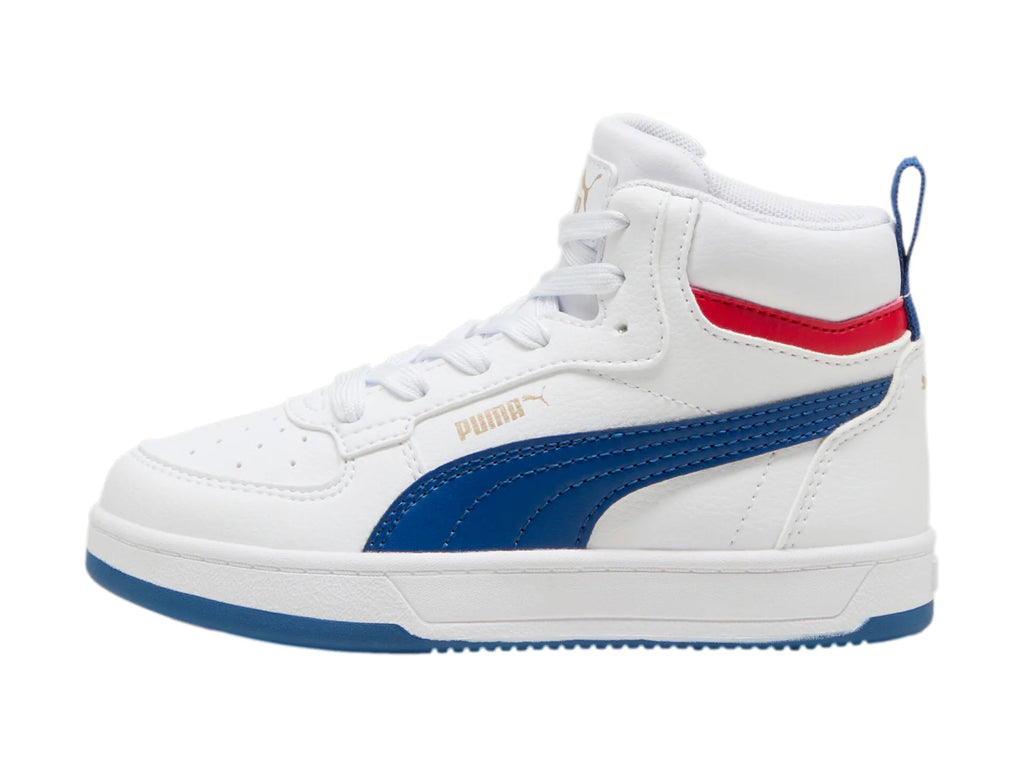 Tenis PUMA Caven 20 Mid Blanco y Azul para Niño