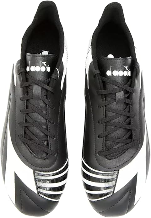 Diadora Maximus Elite LT SLP12 Firm Ground Soccer Cleats Black White Silver