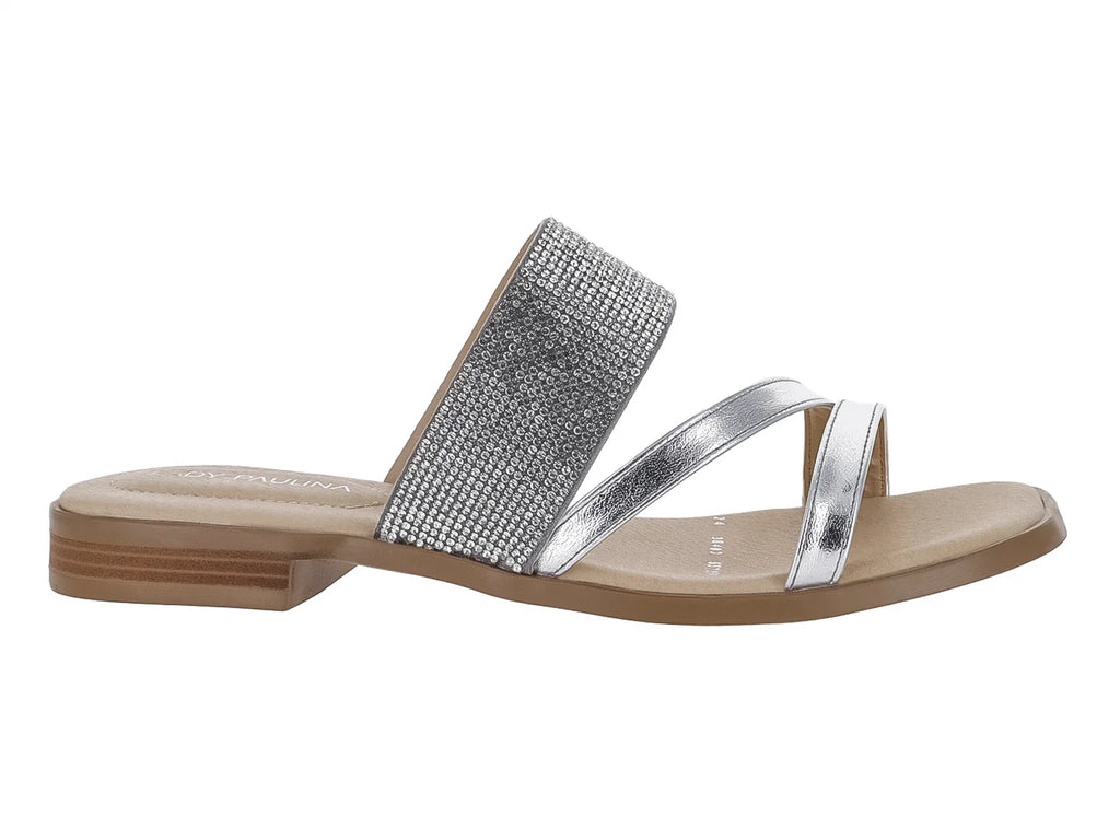 Sandalias Lady Paulina Plata para Mujer