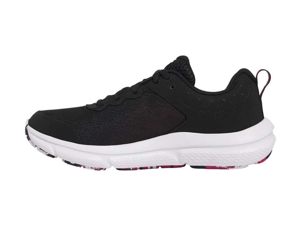 Tenis Under Armour Charged Assert 10 Negro y Rosa para Mujer