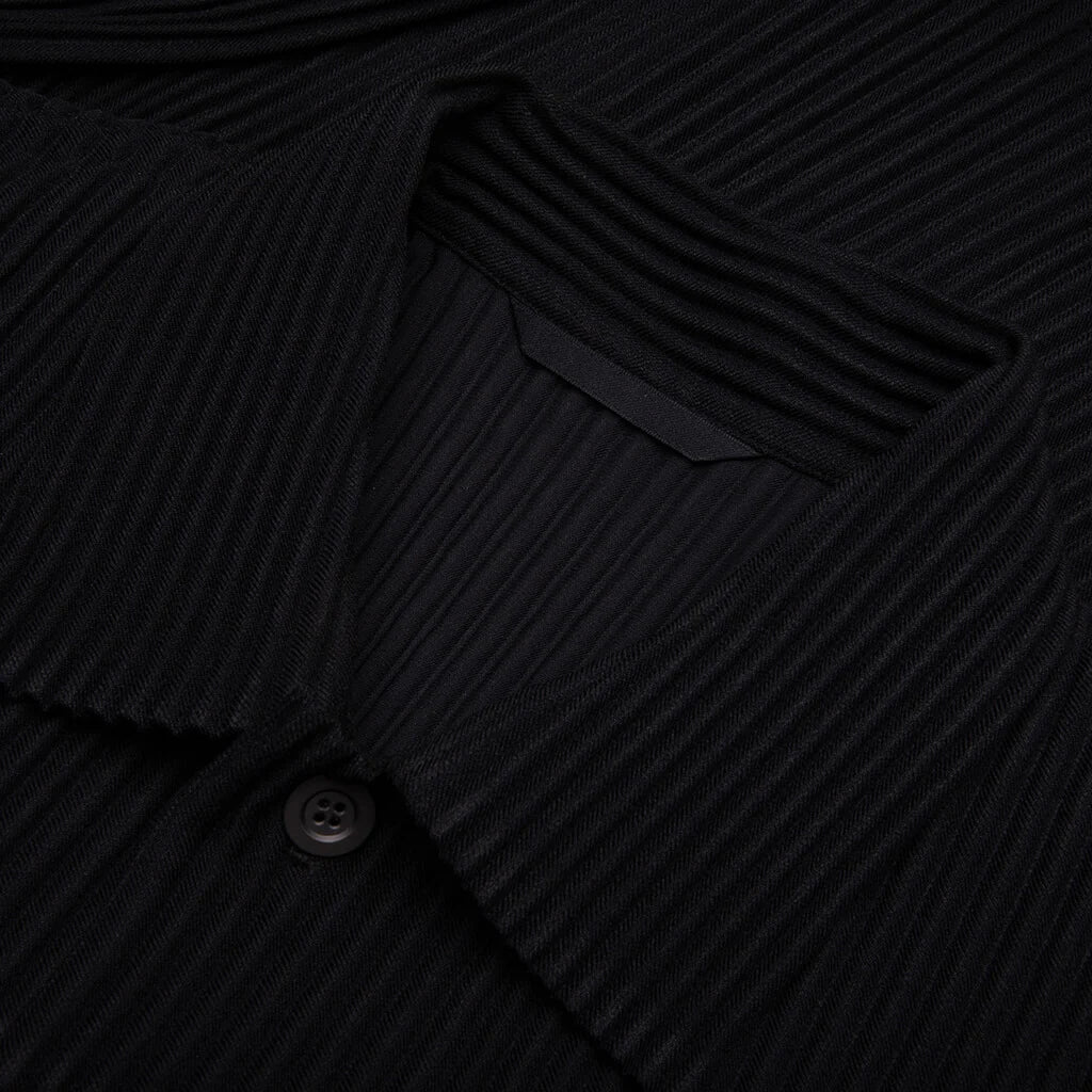Wool Like Light Trucker Jacket Black