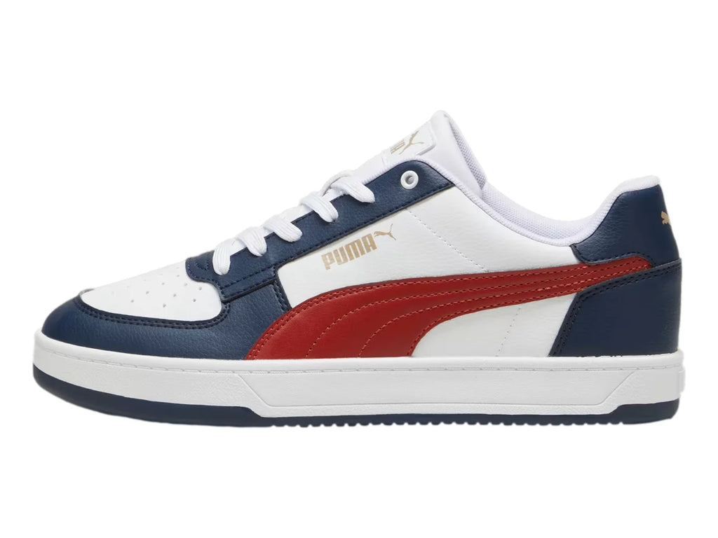 Tenis PUMA Caven 20 Blanco Rojo y Azul Marino para Hombre