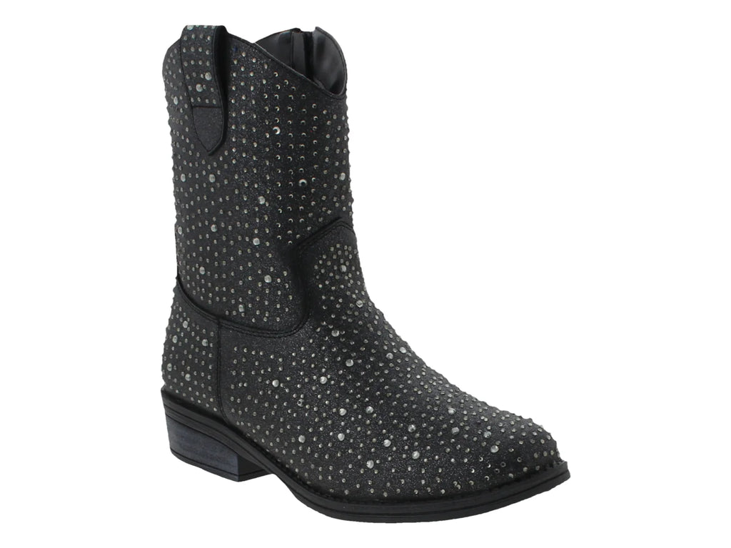 Botas Vaqueras Tropicana Negro Fantasía para Niña