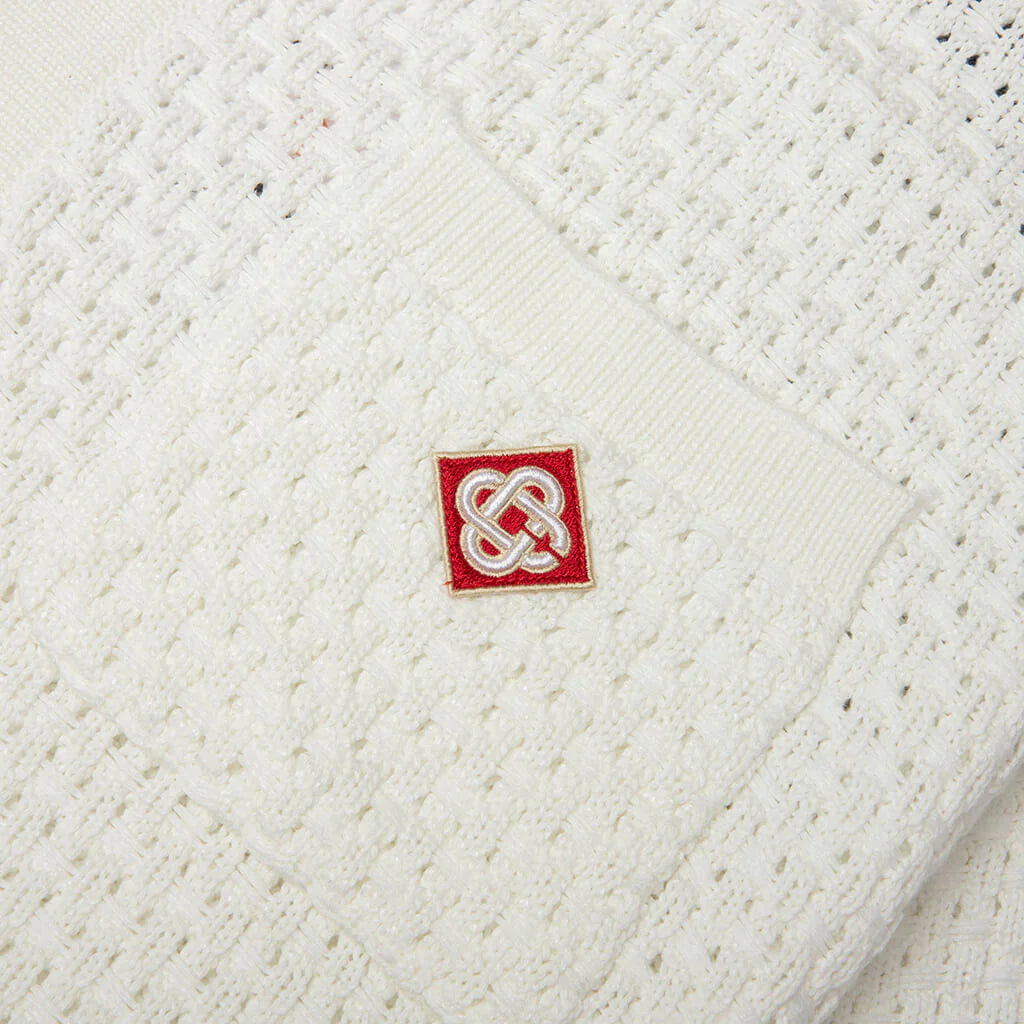 Crochet Shirt White Blue