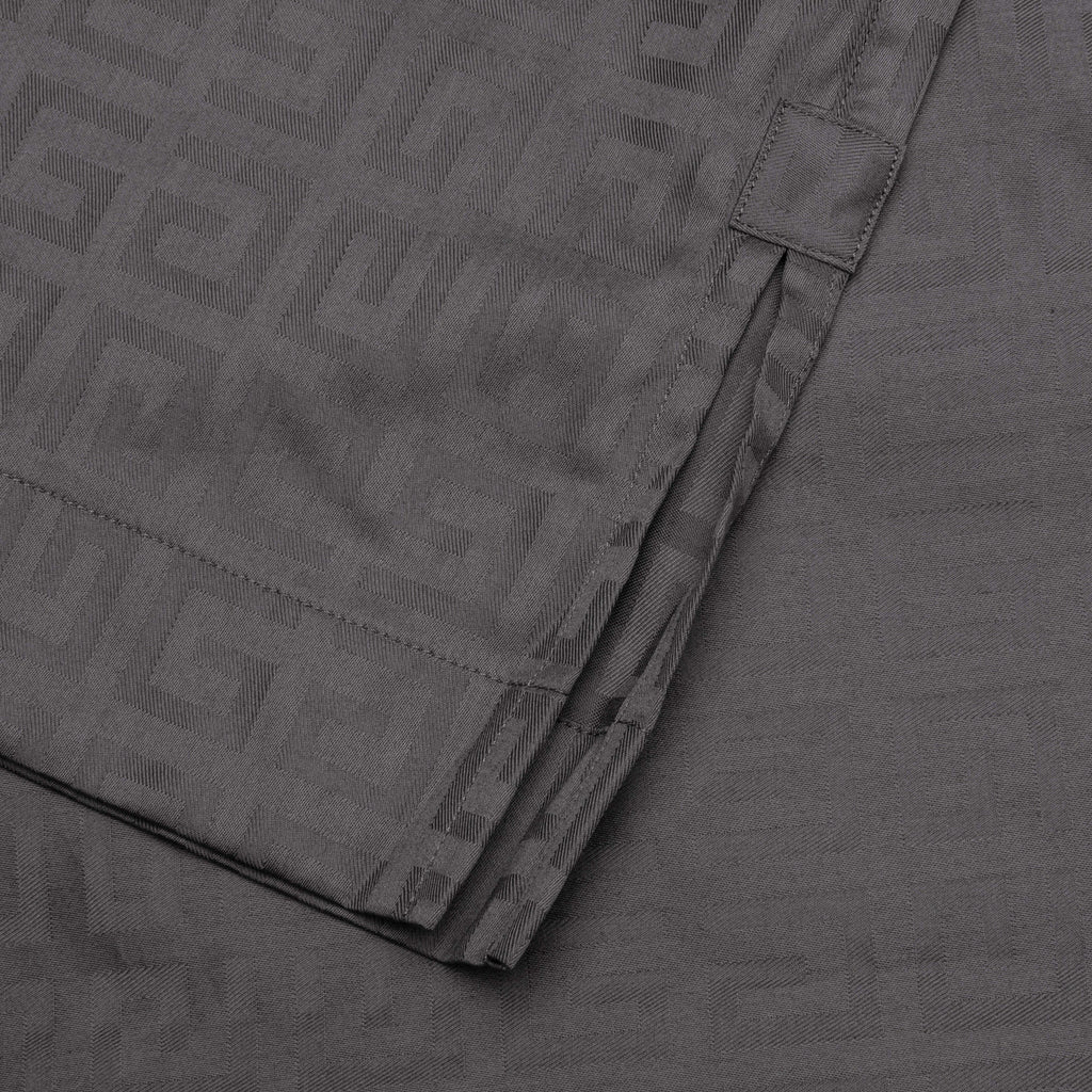 Short Sleeves Boxy Fit Zipped Shirt Titanium