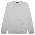 Pocket Logo L S T Shirt Top Grey