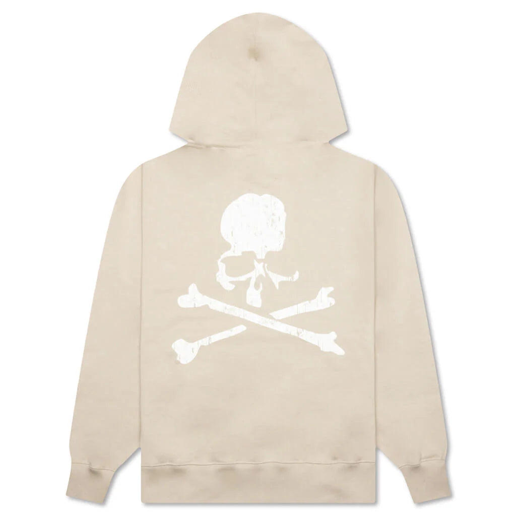 Logo Print Hoodie Beige