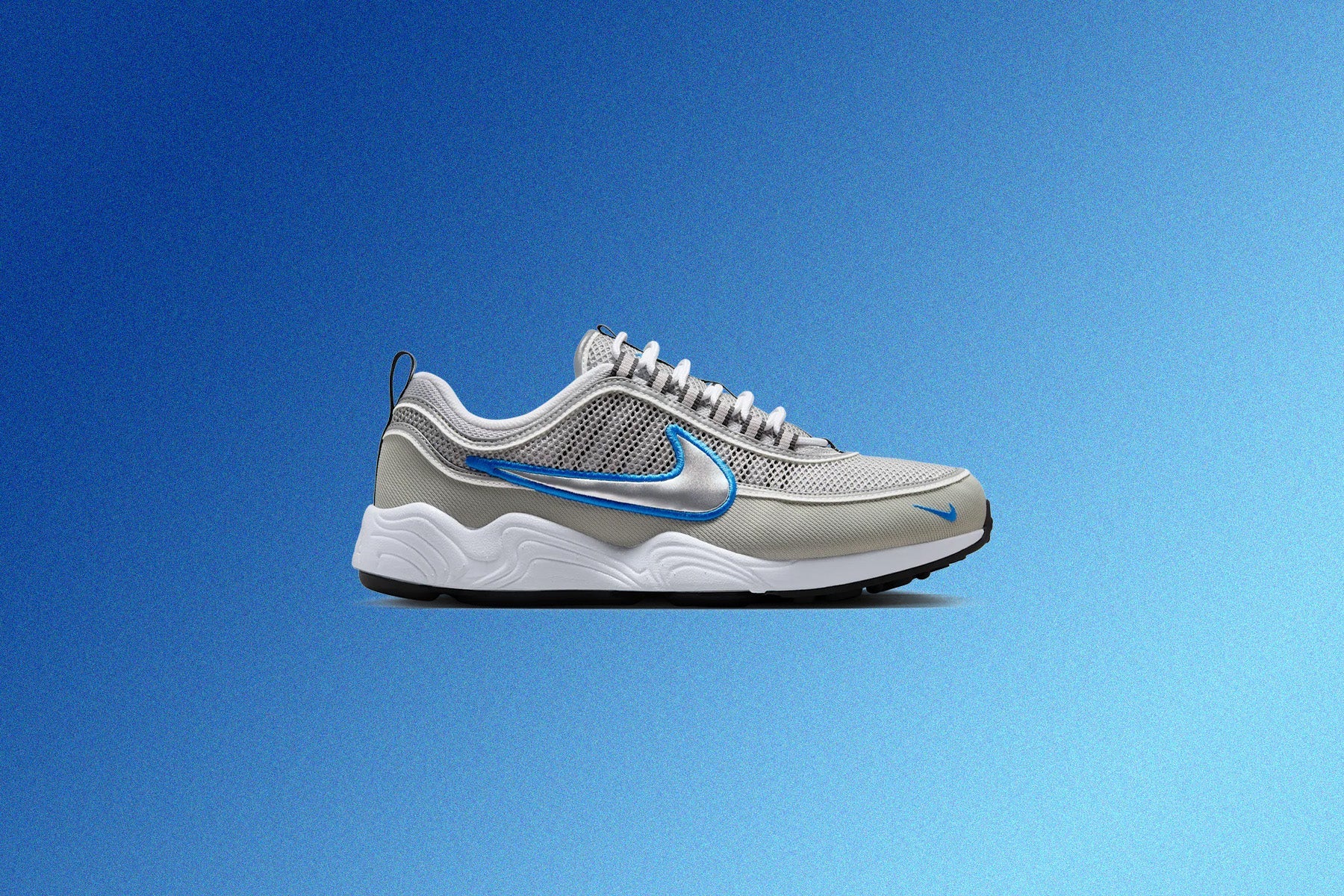 Air Zoom Spiridon SP Metallic Silver Signal Blue White