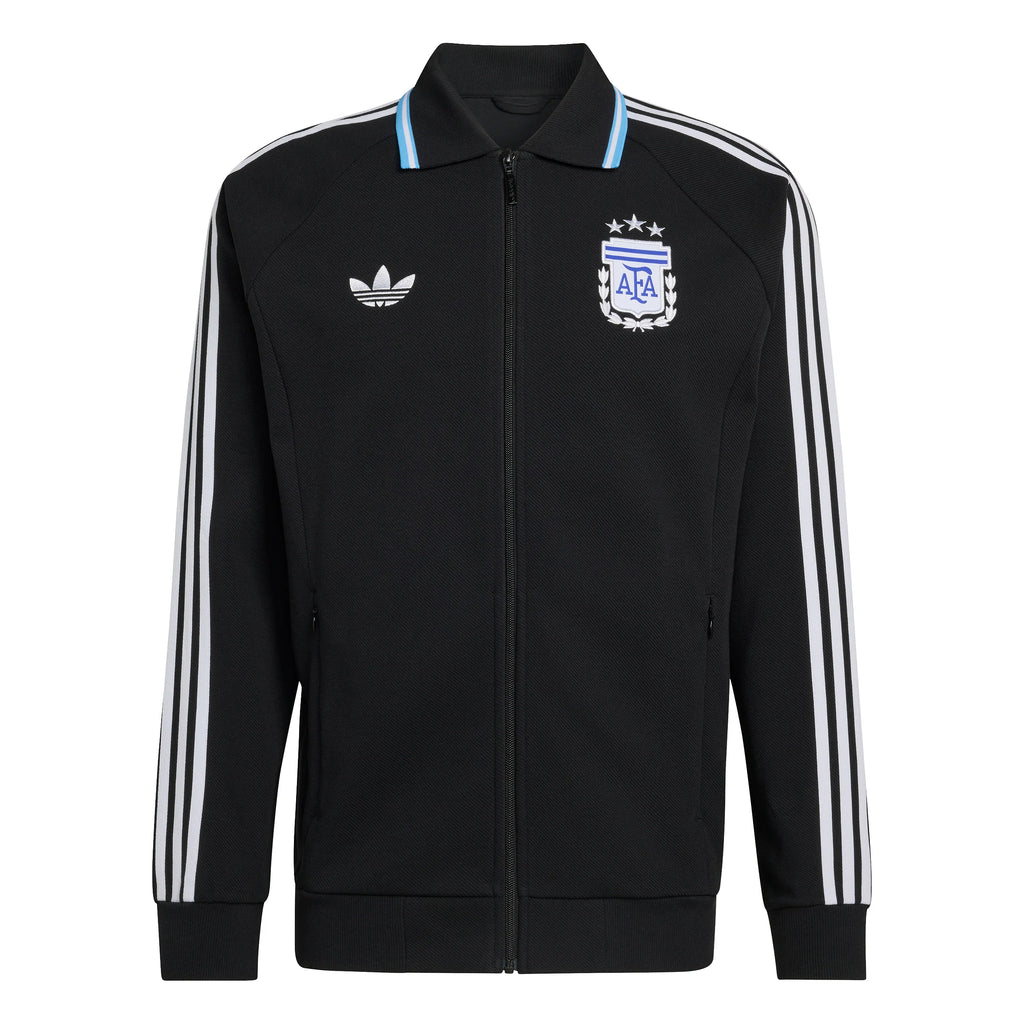 adidas Argentina Away Anthem Mens Soccer Jacket Black