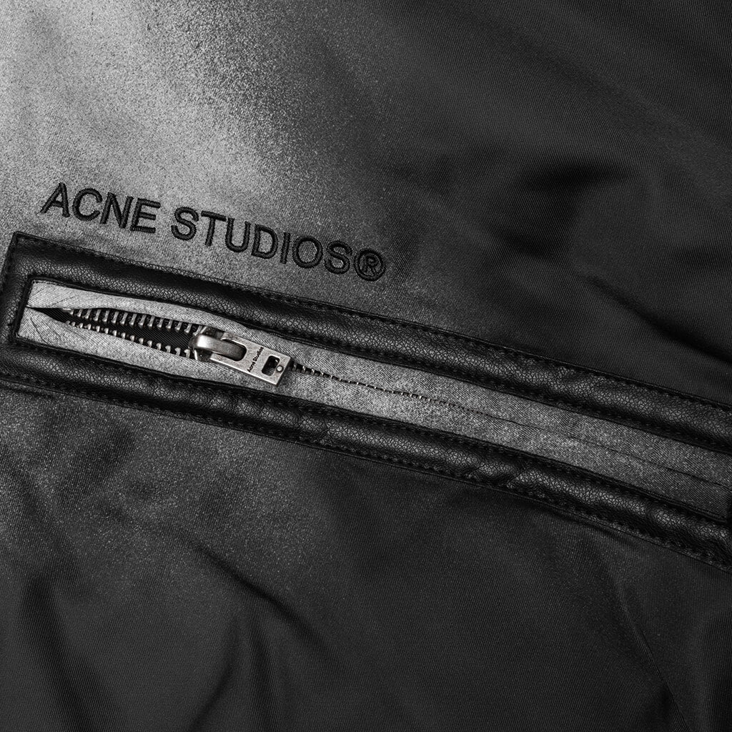 Ocari Nylon Bomber Jacket Faded Black