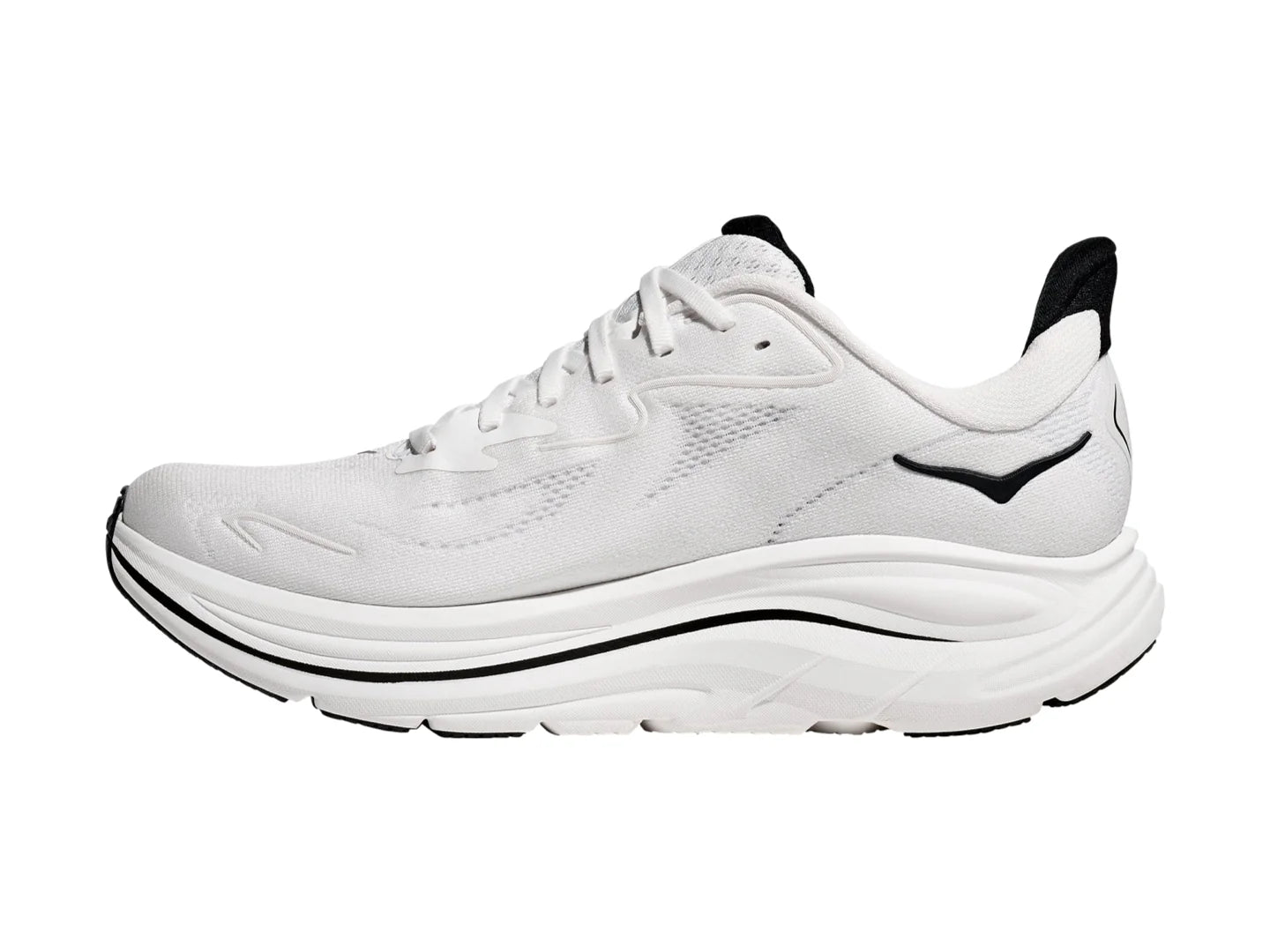 Tenis HOKA Clifton 10 Blanco y Negro para Hombre