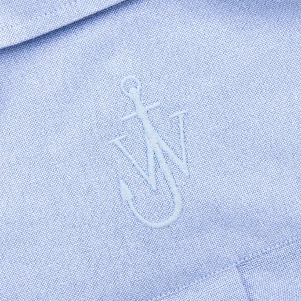 Enamel Button Oversized Shirt Light Blue
