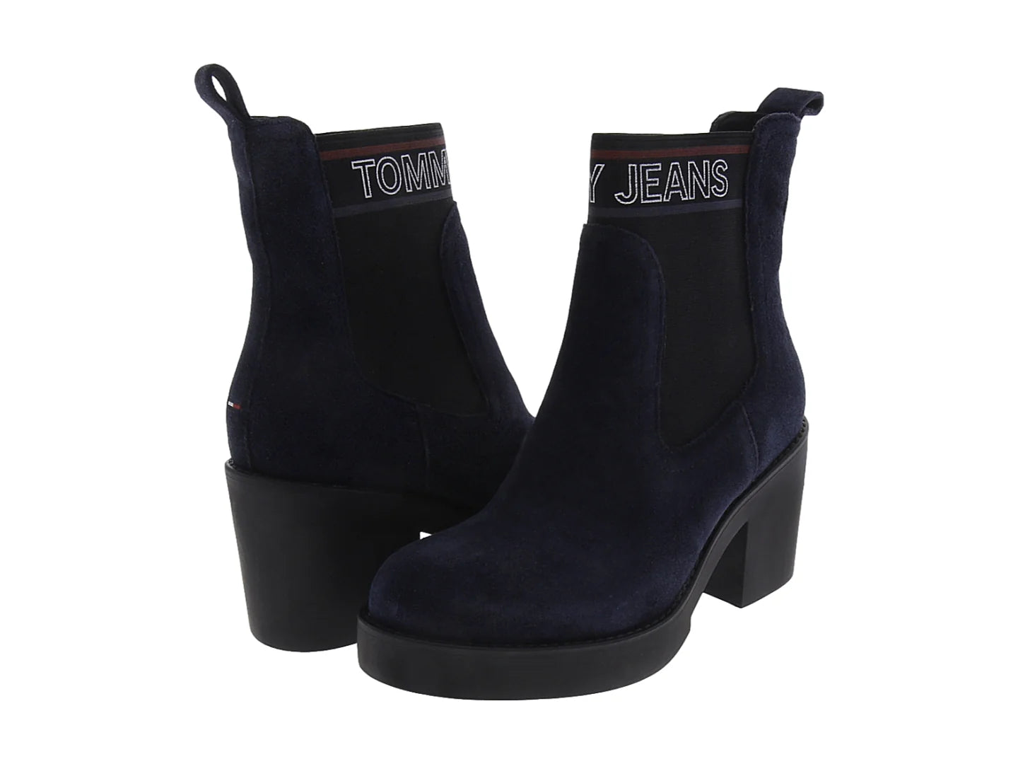 Botines Tommy Hilfiger Corporate Elastic Suede Azul para Mujer