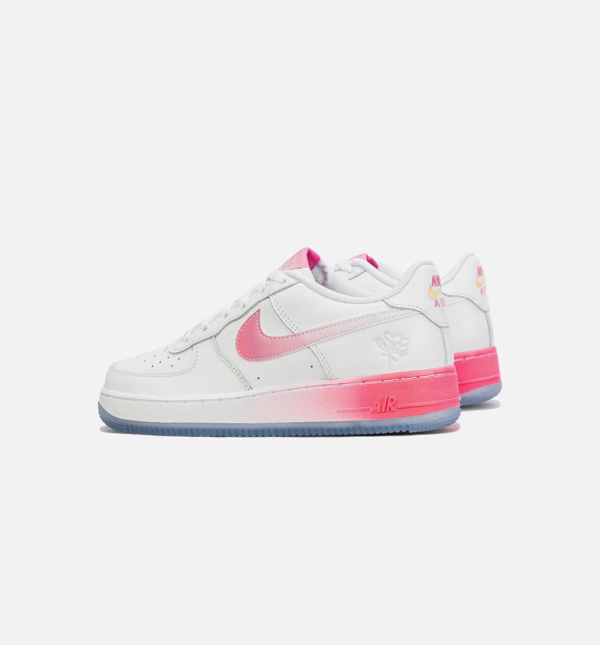 Air Force 1 Low Lotus Flower Grade School Lifestyle Shoe White Pink