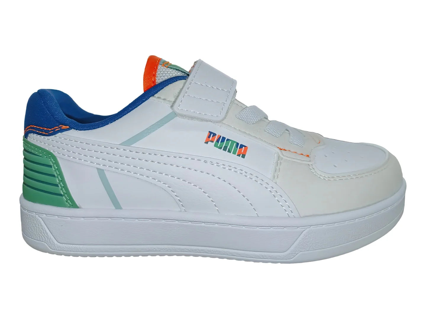 Tenis PUMA Caven 20 Gris y Blanco para Niño