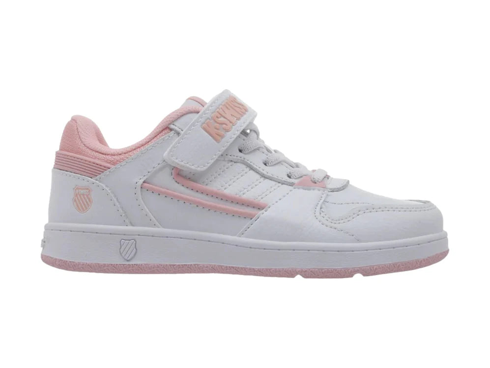 Tenis K Swiss Saros Blanco y Rosa para Niña