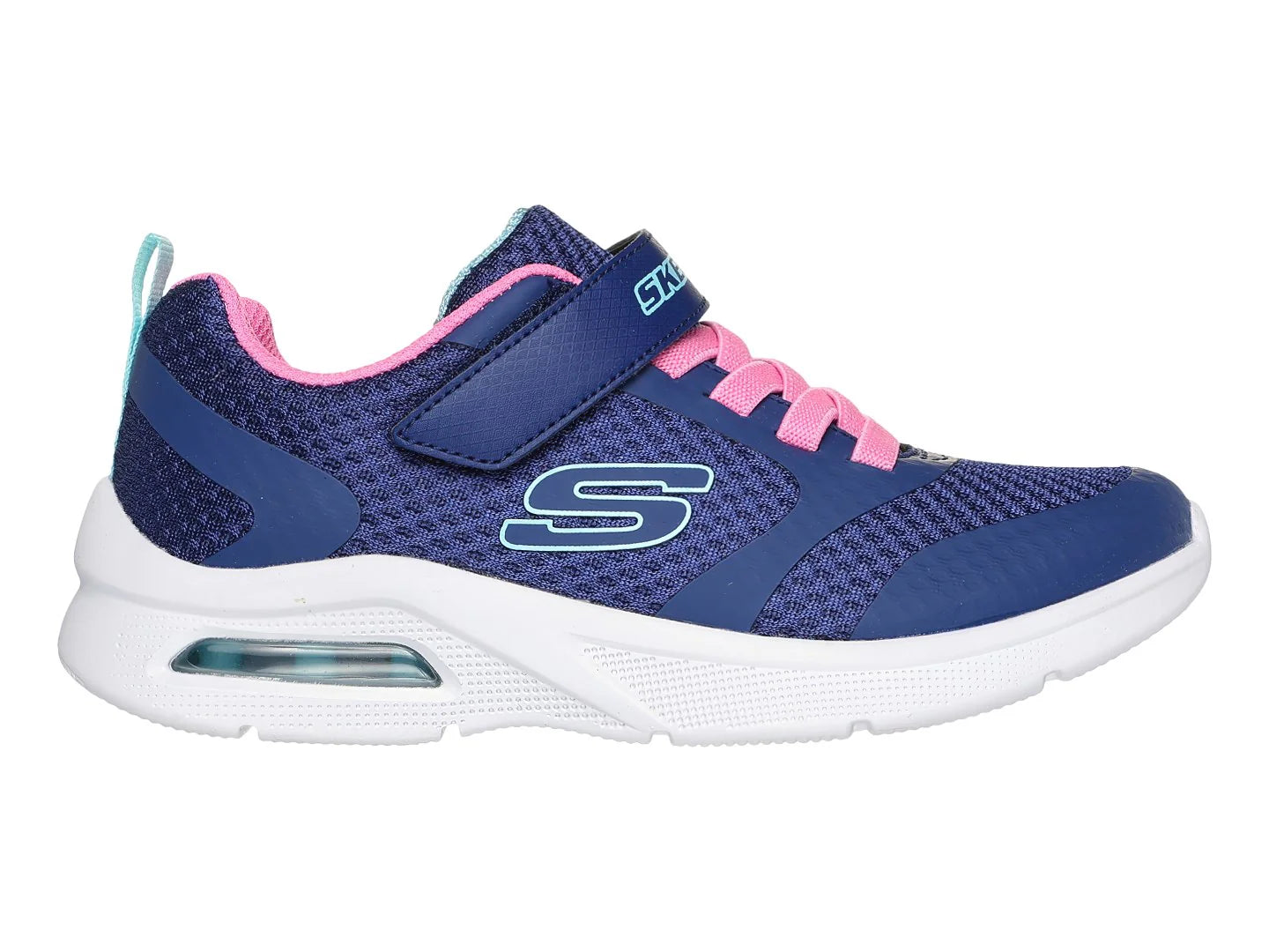 Tenis Skechers Microspec Max Azul y Rosa para Niña