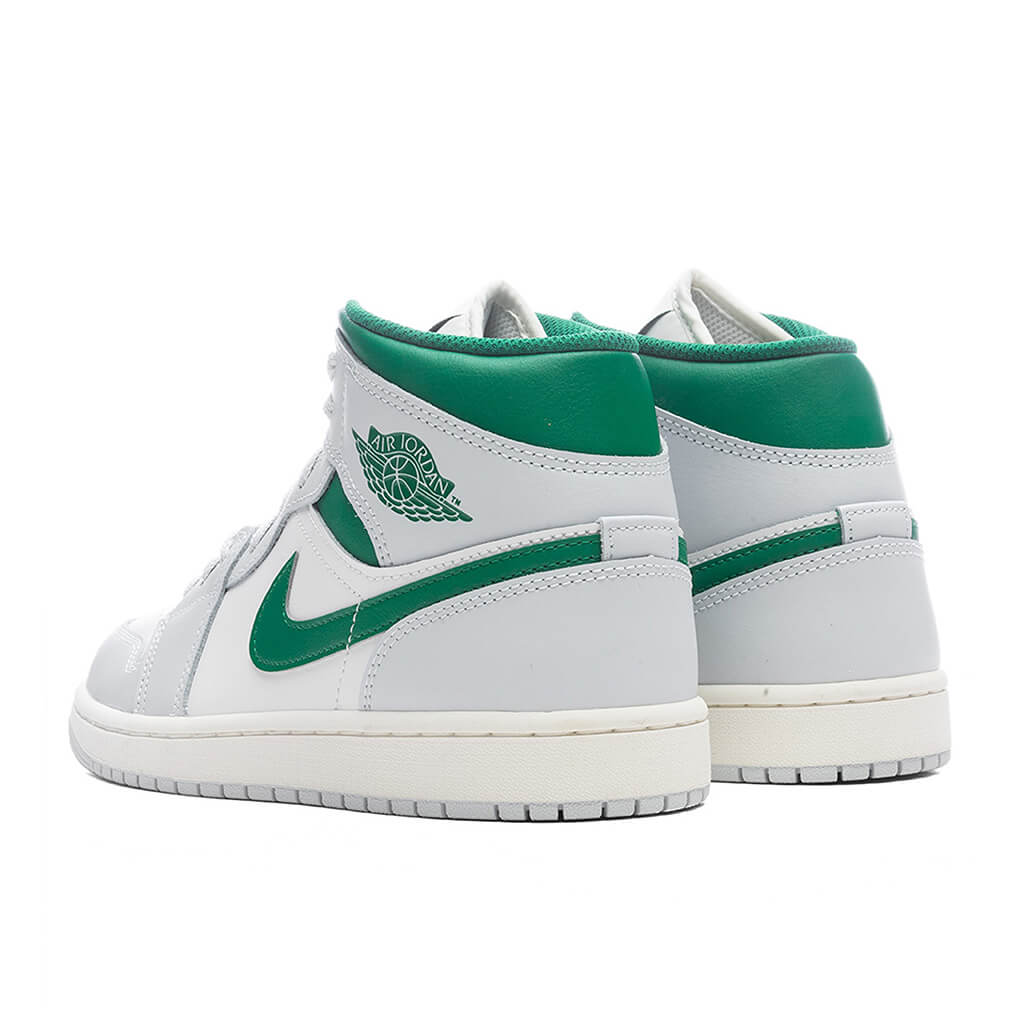 Air Jordan 1 Mid GS Summit White Pine Green Pure Platinum