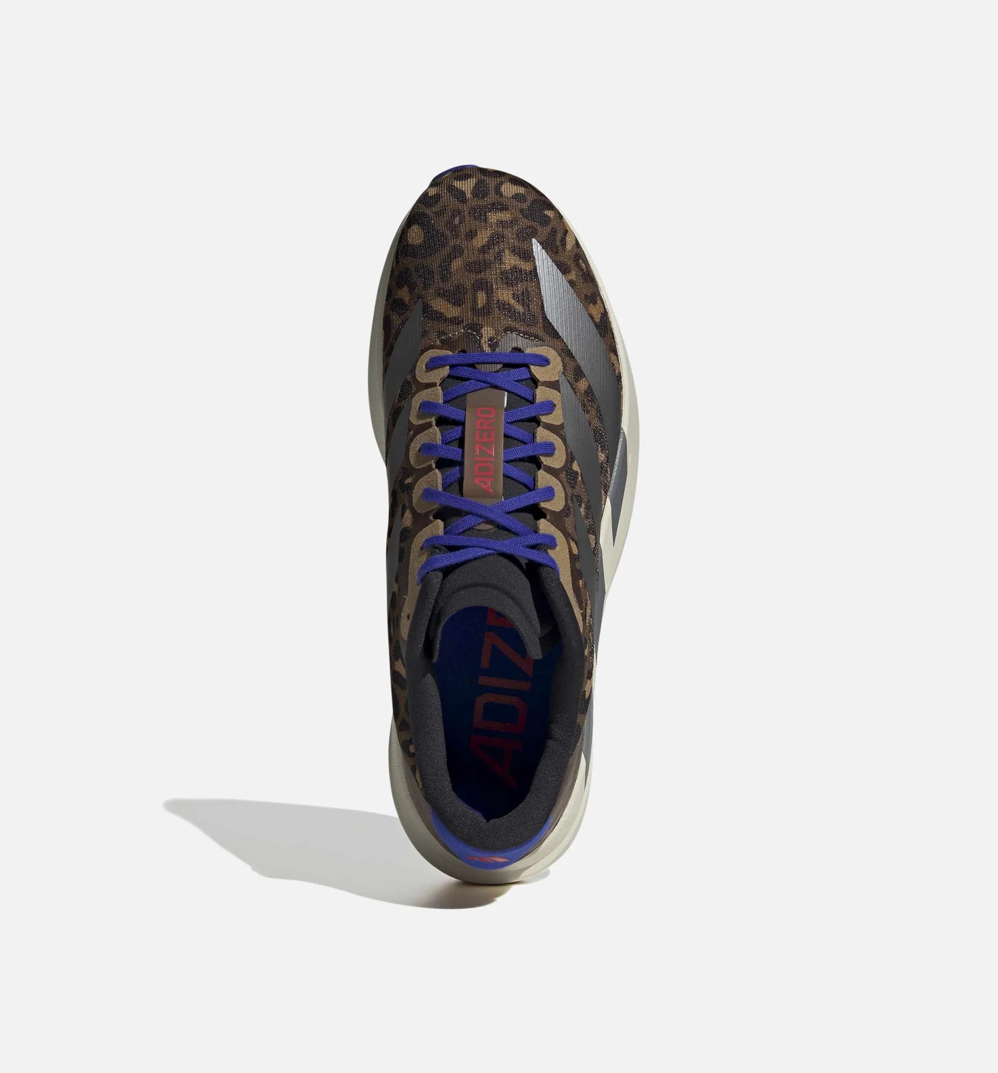Adizero Evo SL Leopard Mens Lifestyle Shoe Preloved Brown Iron Metallic Lucid Blue