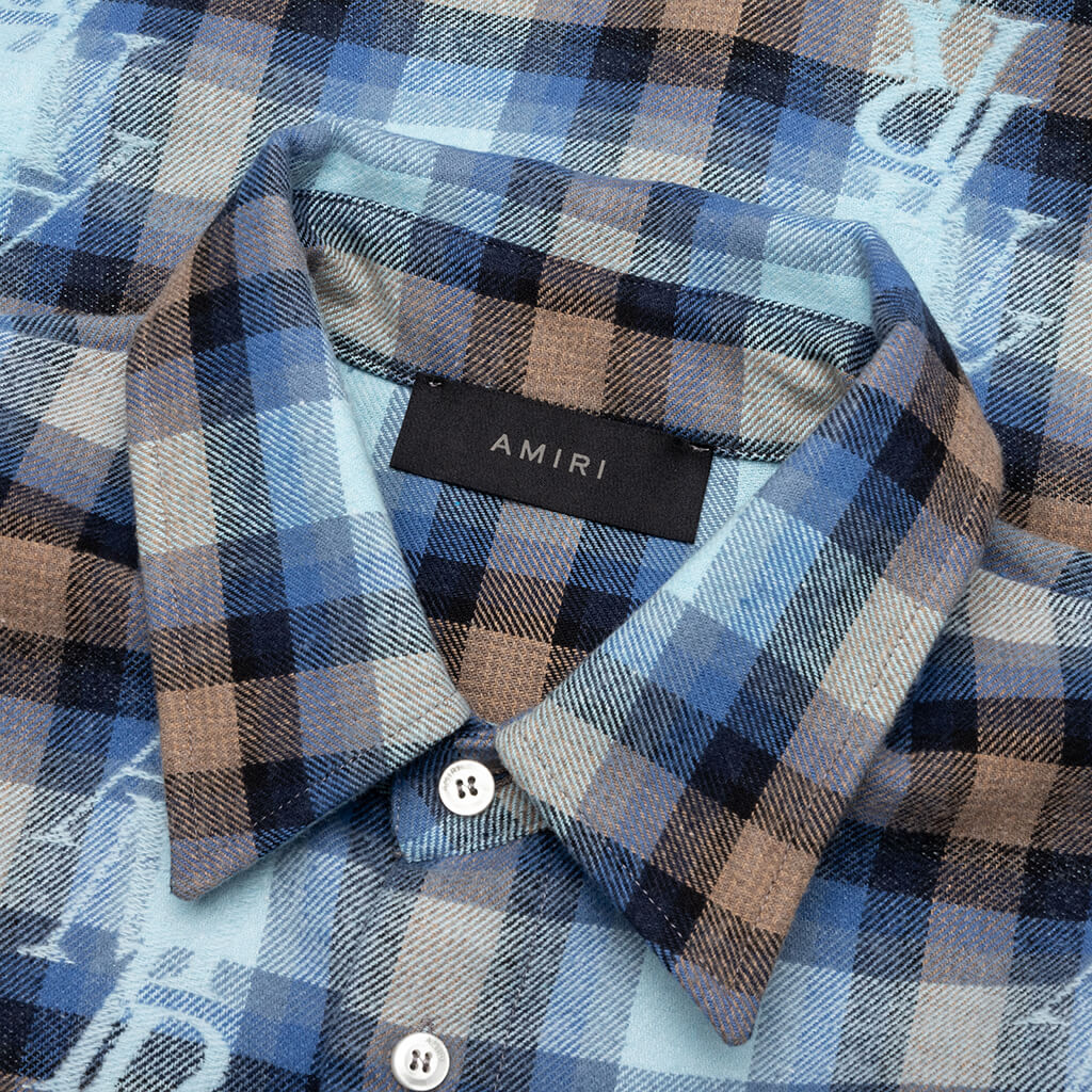 Staggered Plaid Flannel Legion Blue