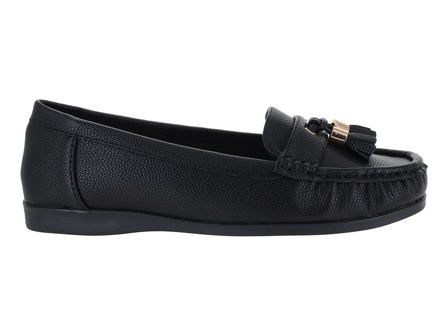 Zapato Mocasín Driver Roze Negro para Mujer