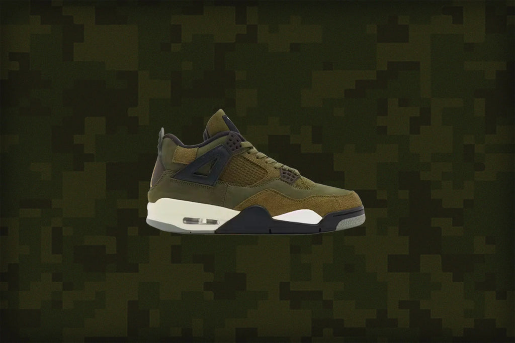 Air Jordan 4 Retro SE Craft GS Medium Olive Pale Vanilla Cargo Khaki