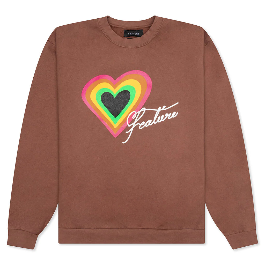 Heart Script Crewneck Sweater Monks Robe
