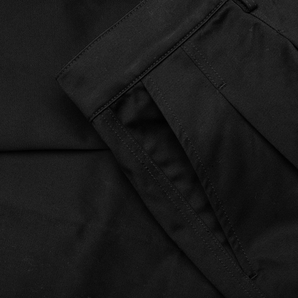 Pleated Wide Cargos Black