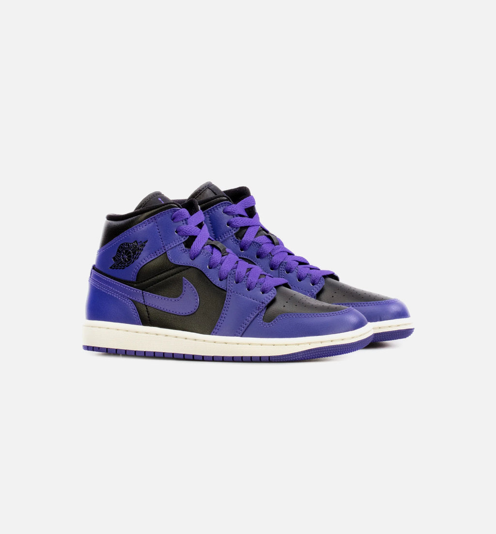 Air Jordan 1 Mid Womens Lifestyle Shoe Black Purple