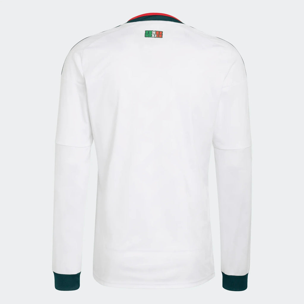 adidas Mexico Away Long Sleeve Mens Soccer Jersey 2026 White