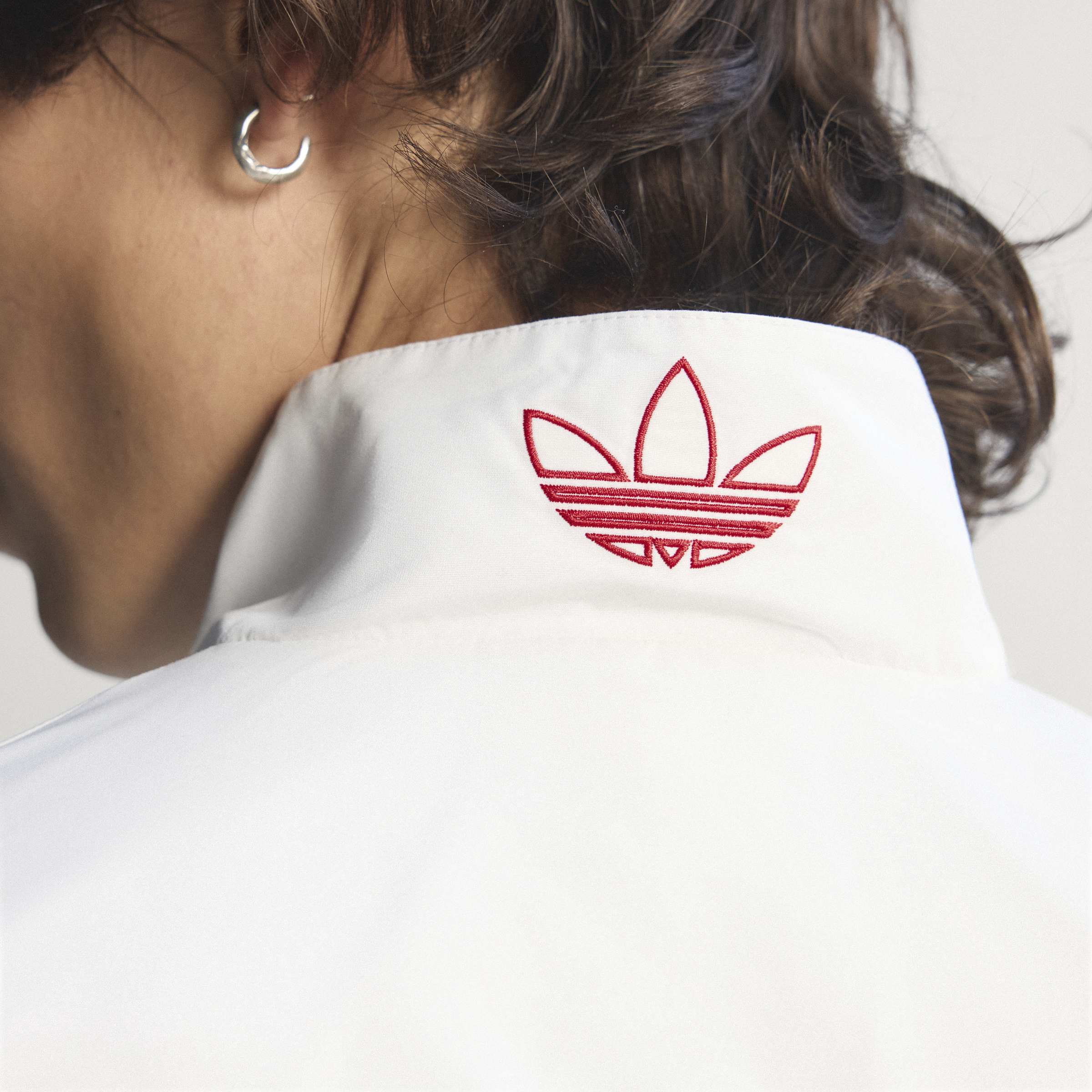 adidas Graphic Woven Mens Soccer Track Top White Blue Red