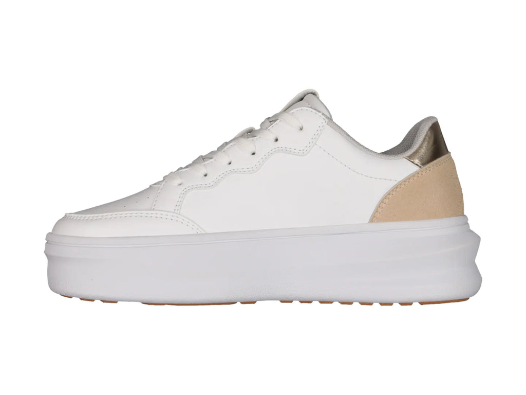 Tenis Charly Blancos con Detalles Camel para Mujer