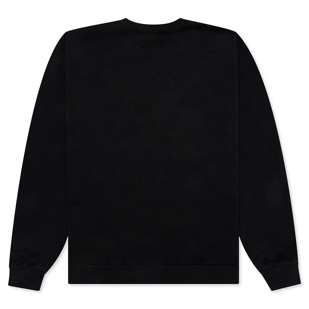 Heart Script Crewneck Sweater Black