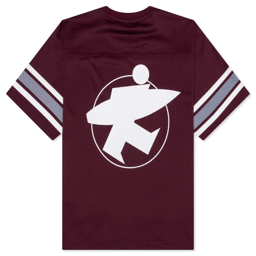 Surfman Mesh Football Jersey Burgundy