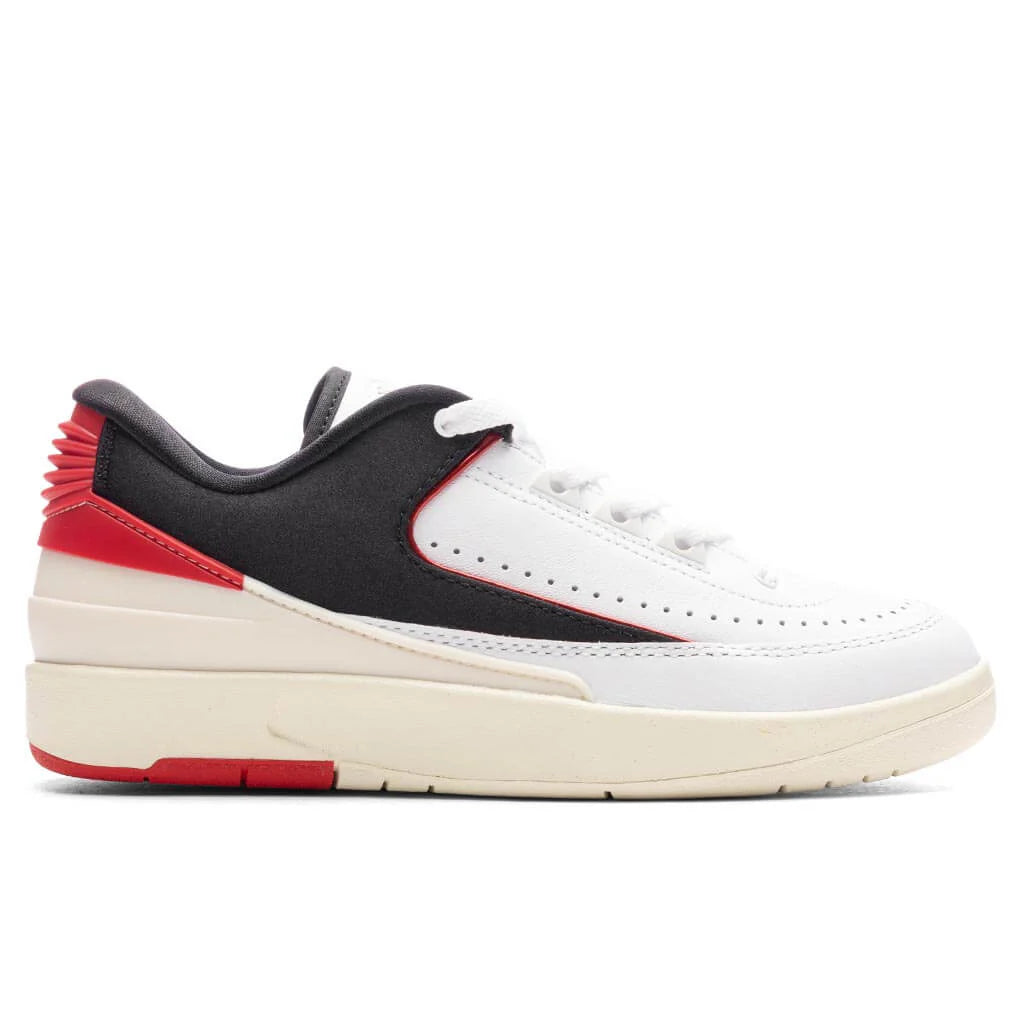 Womens Air Jordan 2 Retro Low White University Red Coconut Milk