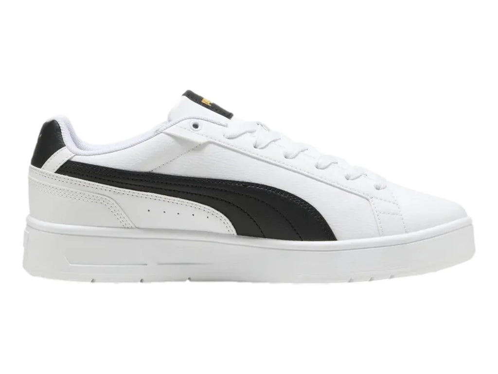 Tenis PUMA Court Classico Blanco Negro y Dorado para Hombre