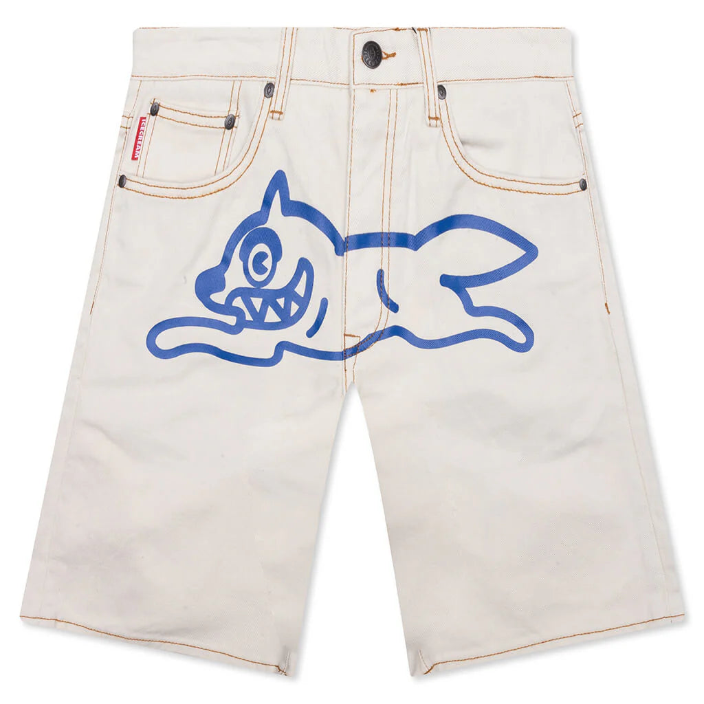 Cream Jean Strawberry Fit Shorts Whisper White