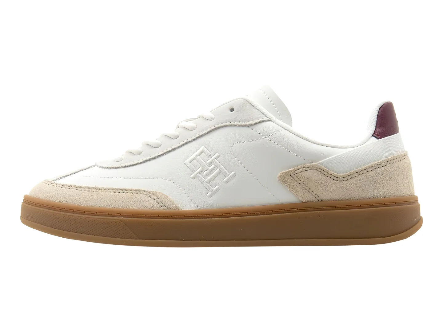 Tenis Tommy Hilfiger Heritage Court Blanco y Beige para Mujer