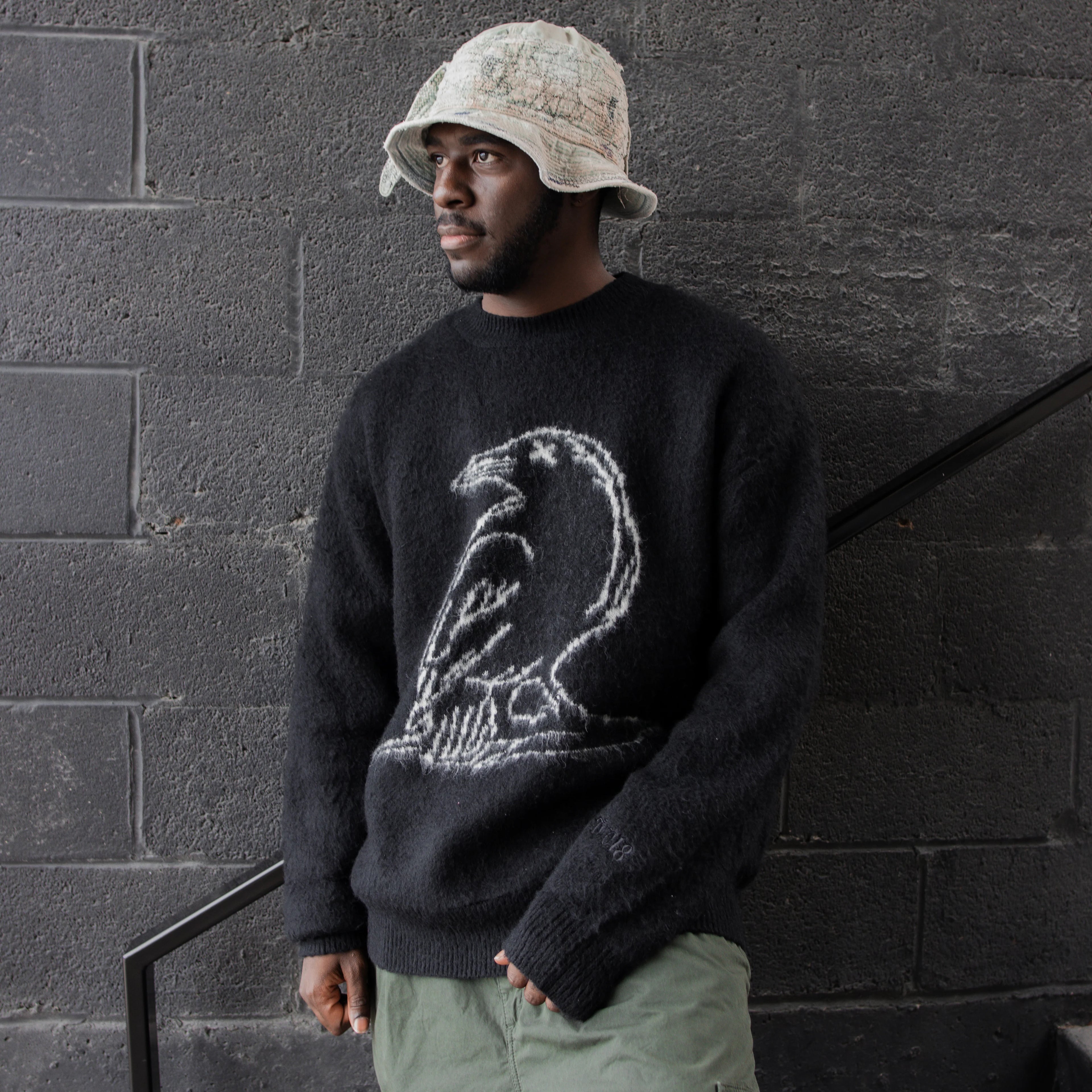 Two 18 Mohair Raven Sweater Black